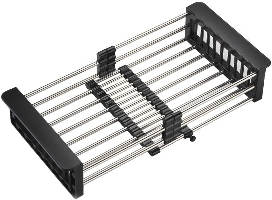Mexen scurgător de bucătărie telescopic cu lățime reglabilă, negru - 660730-70